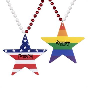 Star Patriotic/Pride Medallion Beads